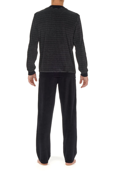 402619 Norman Homewear - R04W Black/White Stripes